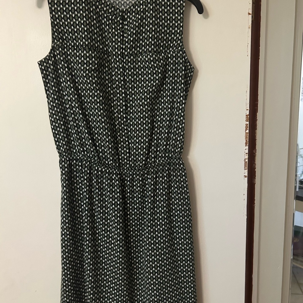 Merona Black and White Geometric Midi Dress